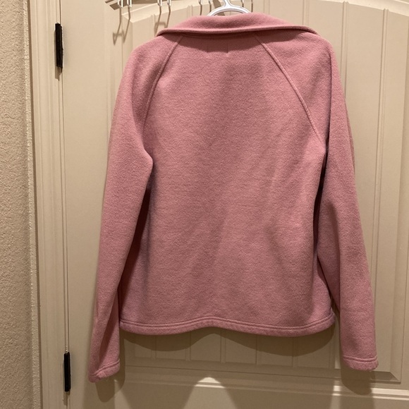 Ciera + Co Women’s Size XL Full Zip Fleece Sweater Jacket Collar Pockets Pink - Picture 4 of 5